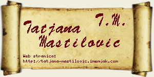 Tatjana Mastilović vizit kartica